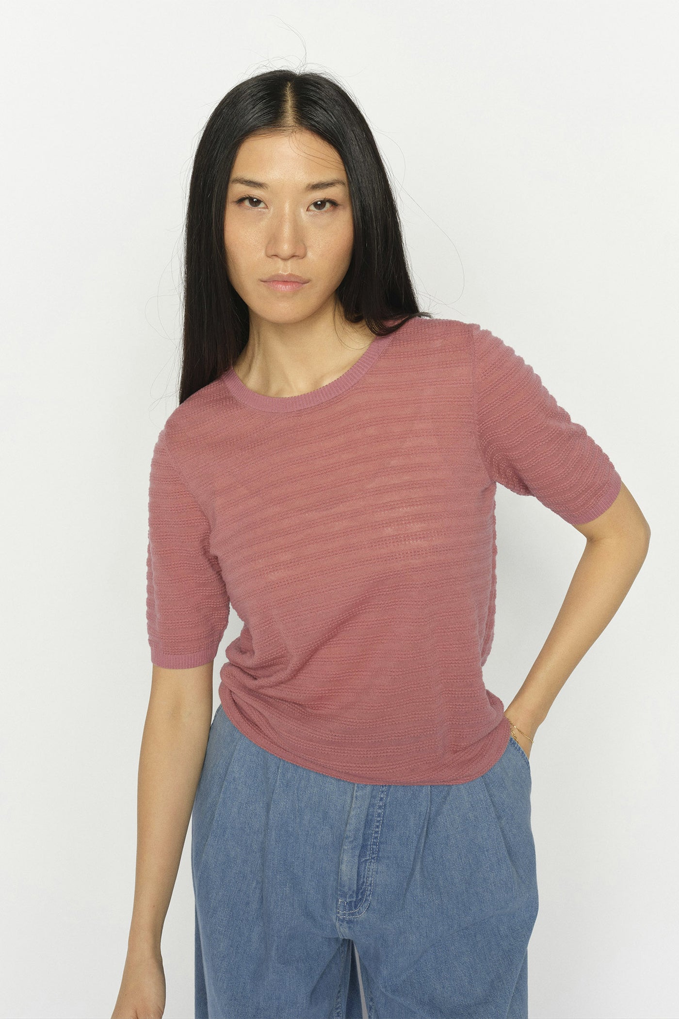 MMBouch Dotty SS Knit DUSTY ROSE - 176730