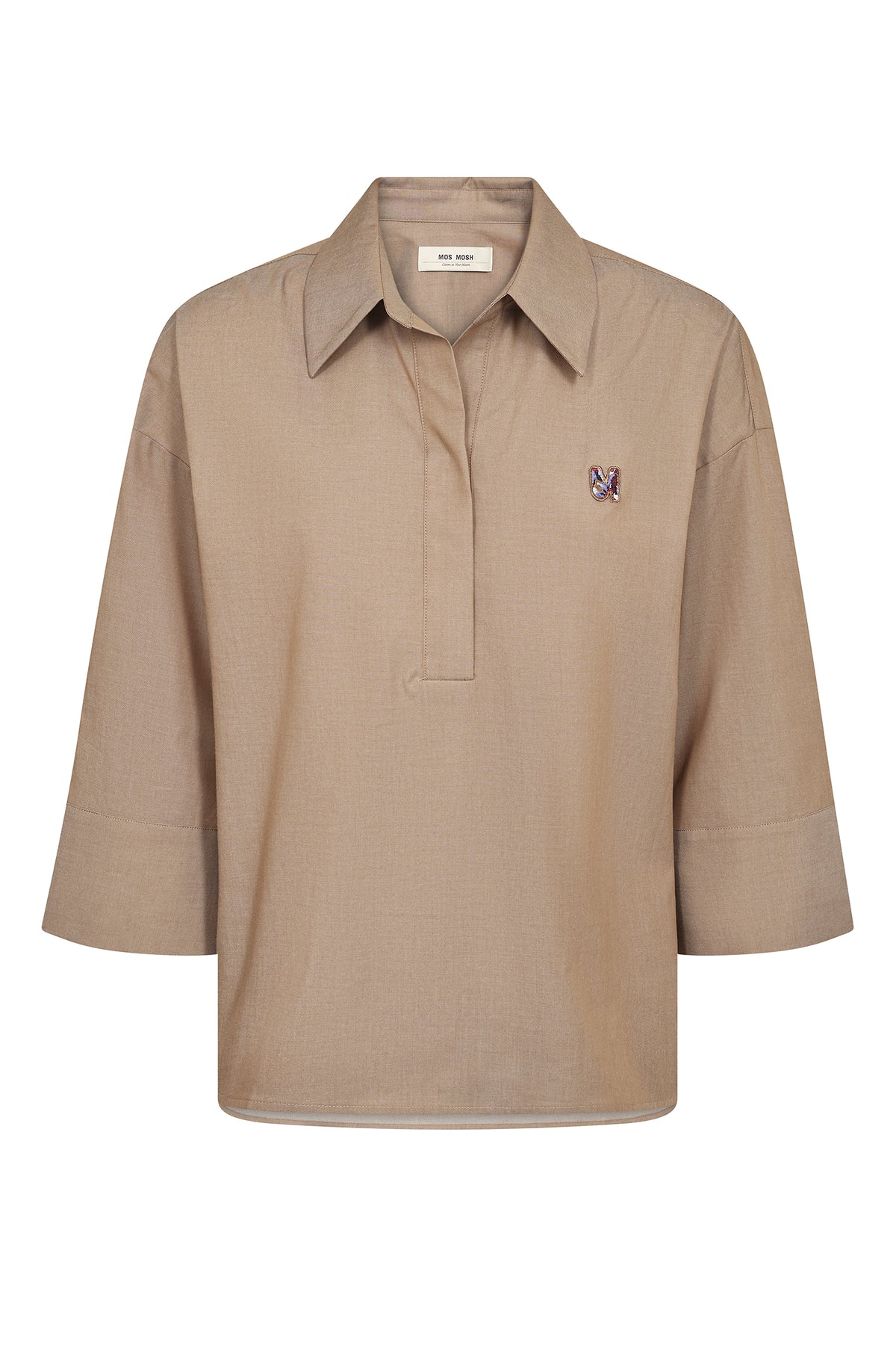 MMBritze Cam Cotton Blouse Dark Camel - 179320