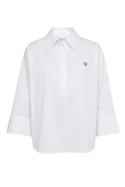 MMBritze Cam Cotton Blouse White - 179320 Thumbnail