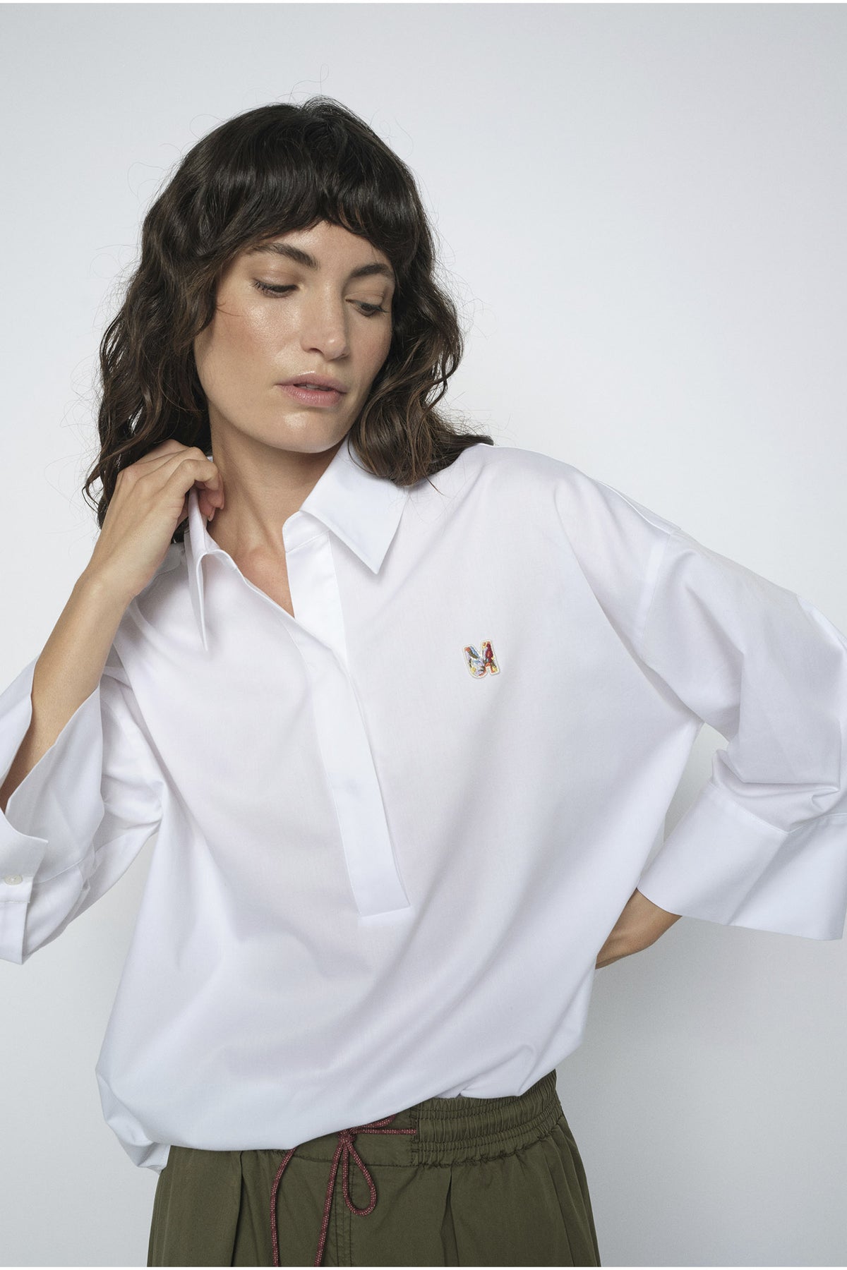 MMBritze Cam Cotton Blouse White - 179320