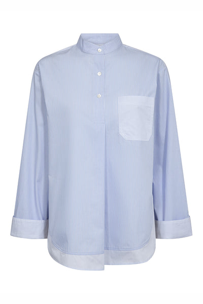 MMBronwyn Stripe Shirt Brunnera Blue - 178040 Thumbnail