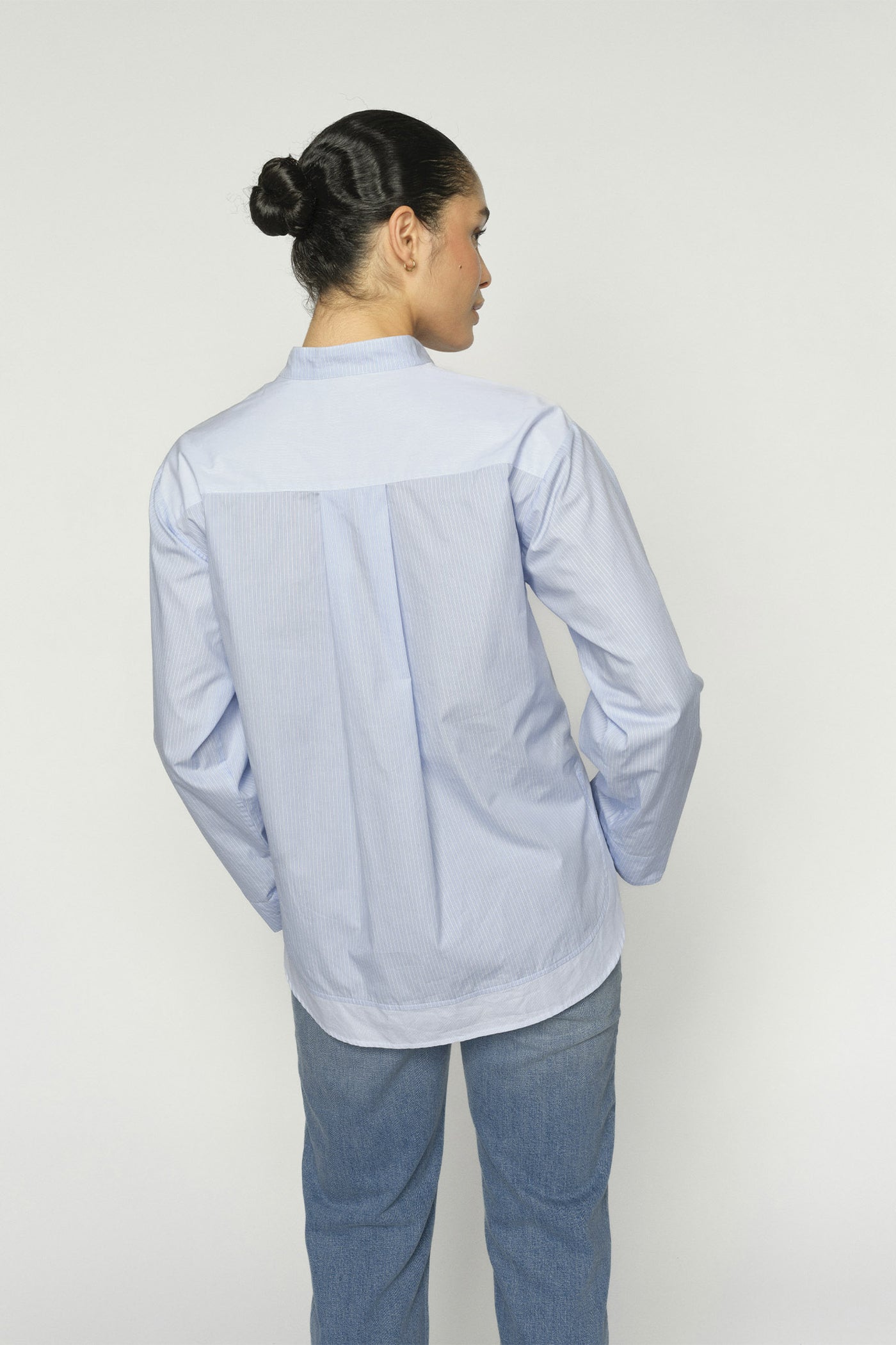 MMBronwyn Stripe Shirt Brunnera Blue - 178040