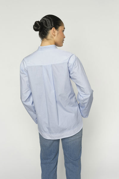 MMBronwyn Stripe Shirt Brunnera Blue - 178040 Thumbnail