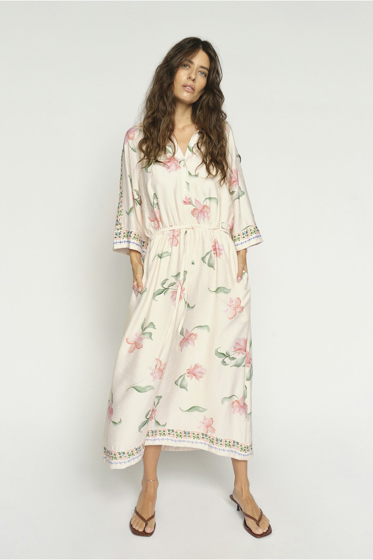 MMBunno Big Orchid Dress ECRU - 177970