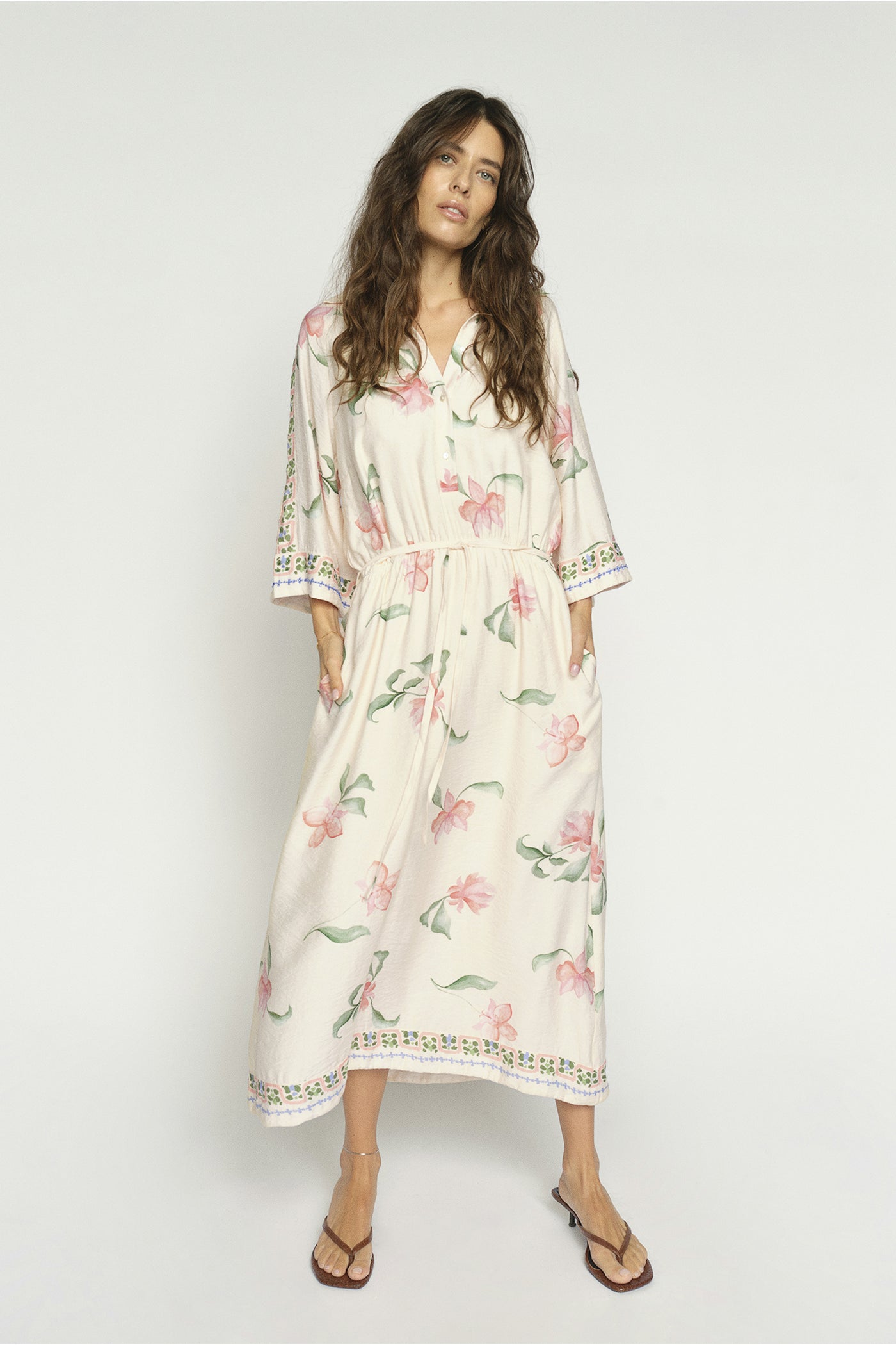 MMBunno Big Orchid Dress ECRU - 177970