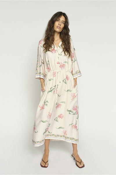 MMBunno Big Orchid Dress ECRU - 177970 Thumbnail