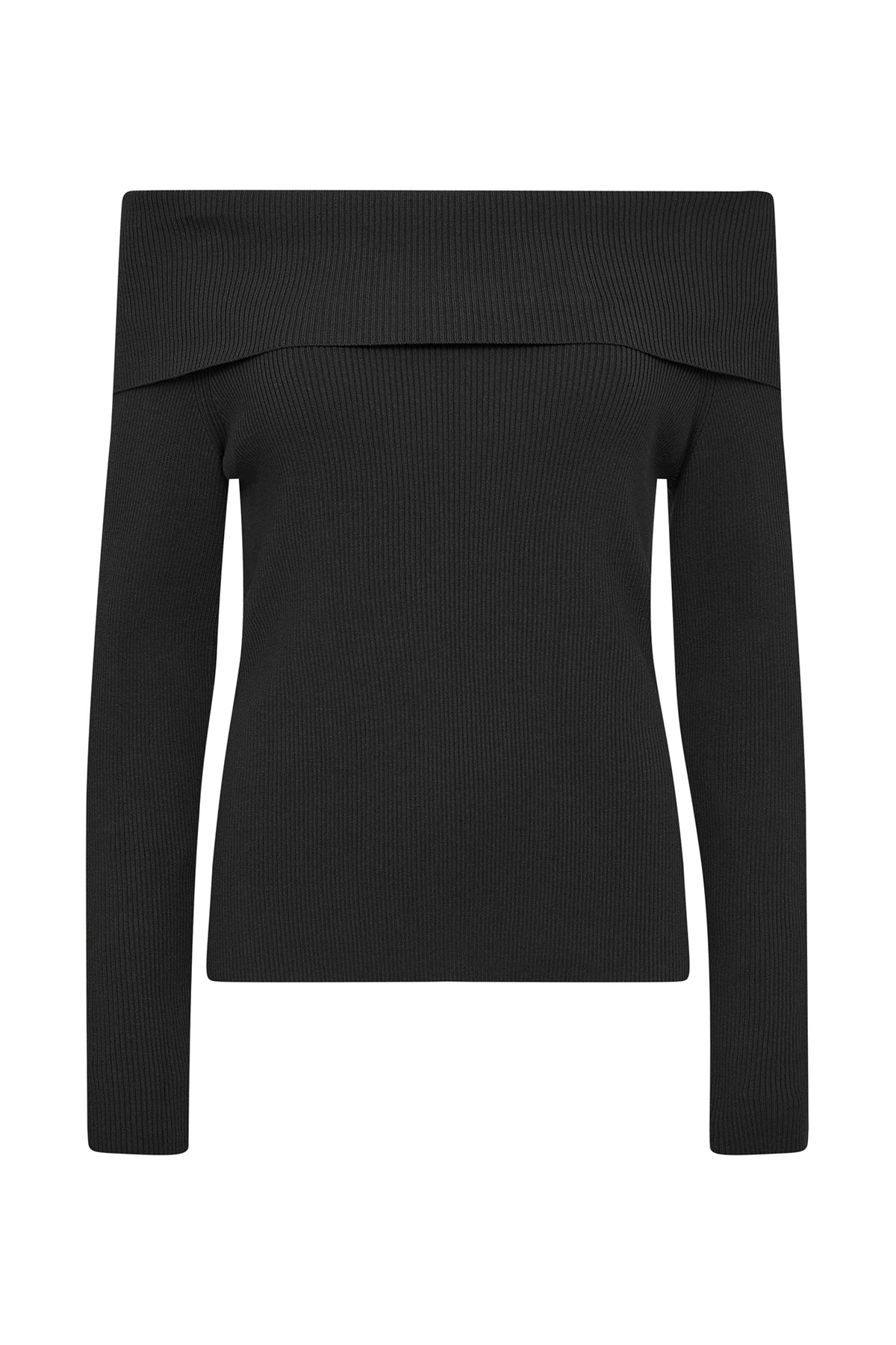 MMCaliz Rib Off-Shoulder Knit Black - 181880