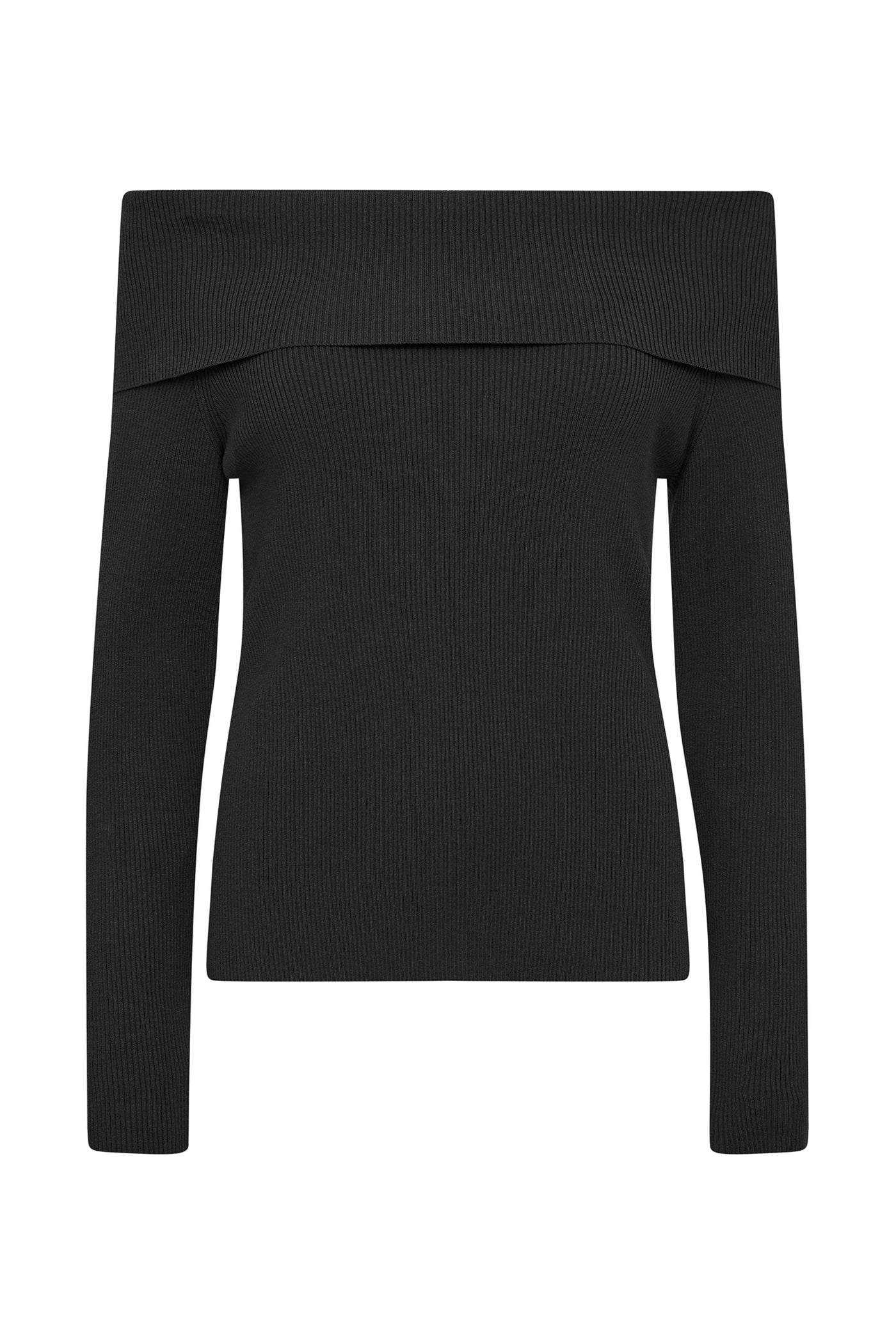 MMCaliz Rib Off-Shoulder Knit Black - 181880