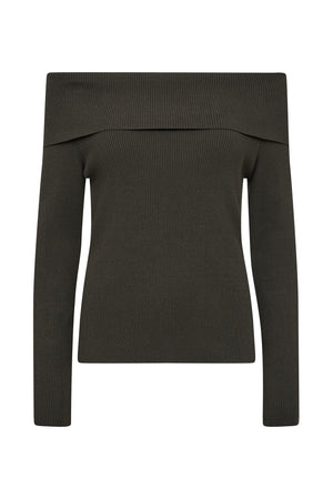 MMCaliz Rib Off-Shoulder Knit Rosin - 181880