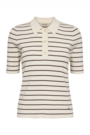 MMCaliz Stripe SS Knit Coffee Quartz - 176710