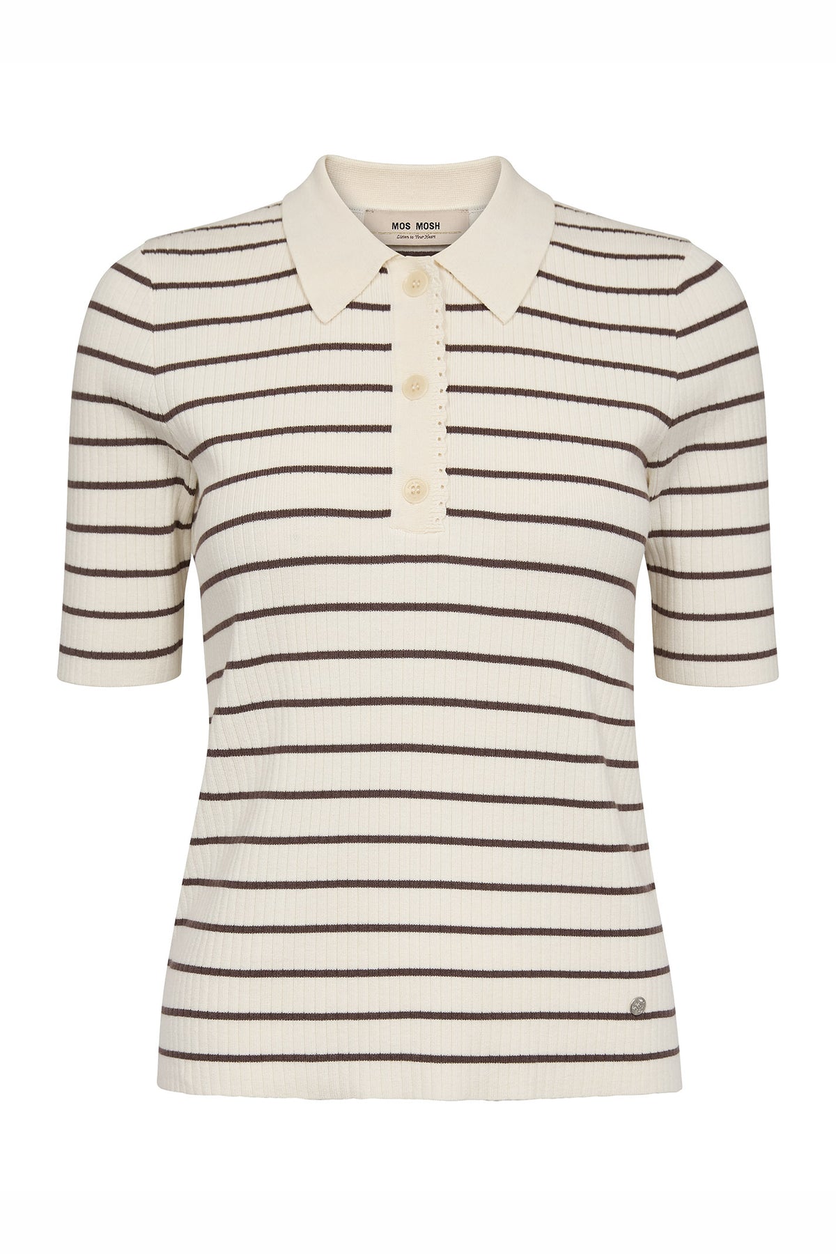 MMCaliz Stripe SS Knit Coffee Quartz - 176710