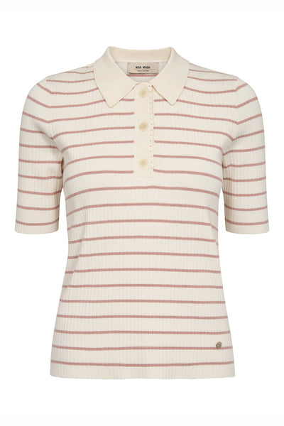 MMCaliz Stripe SS Knit Peachy - 176710 Thumbnail
