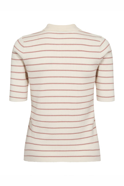 MMCaliz Stripe SS Knit Peachy - 176710 Thumbnail