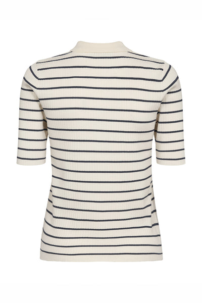 MMCaliz Stripe SS Knit Salute Navy - 176710 Thumbnail