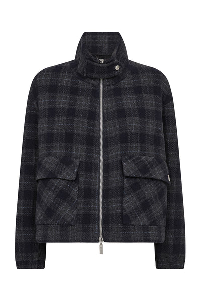 MMCamille Check Jacket Salute Navy - 181420 Thumbnail