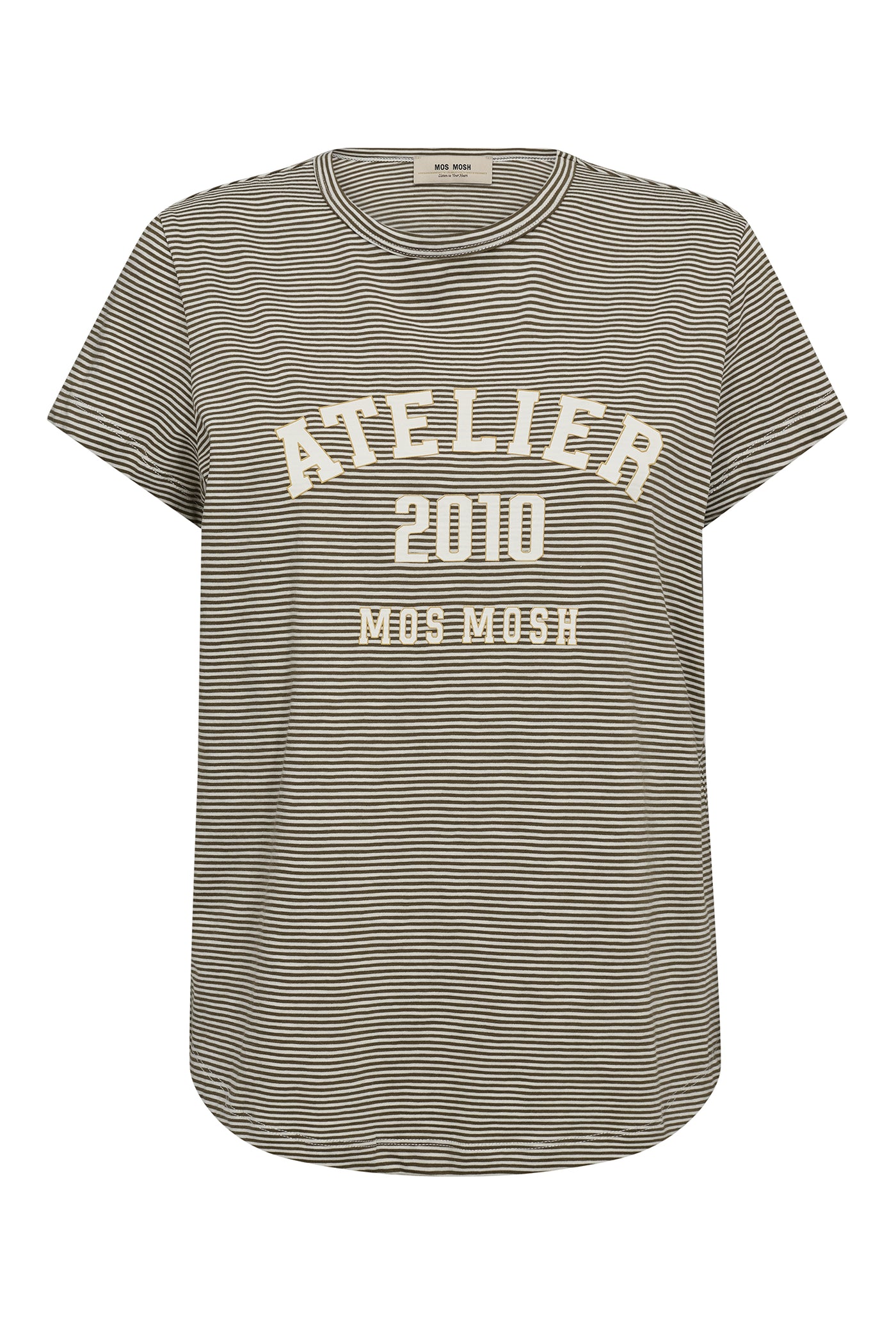 MMCamp O-SS Stripe Tee BURNT OLIVE - 178960