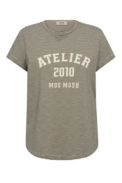 MMCamp O-SS Stripe Tee BURNT OLIVE - 178960 Thumbnail