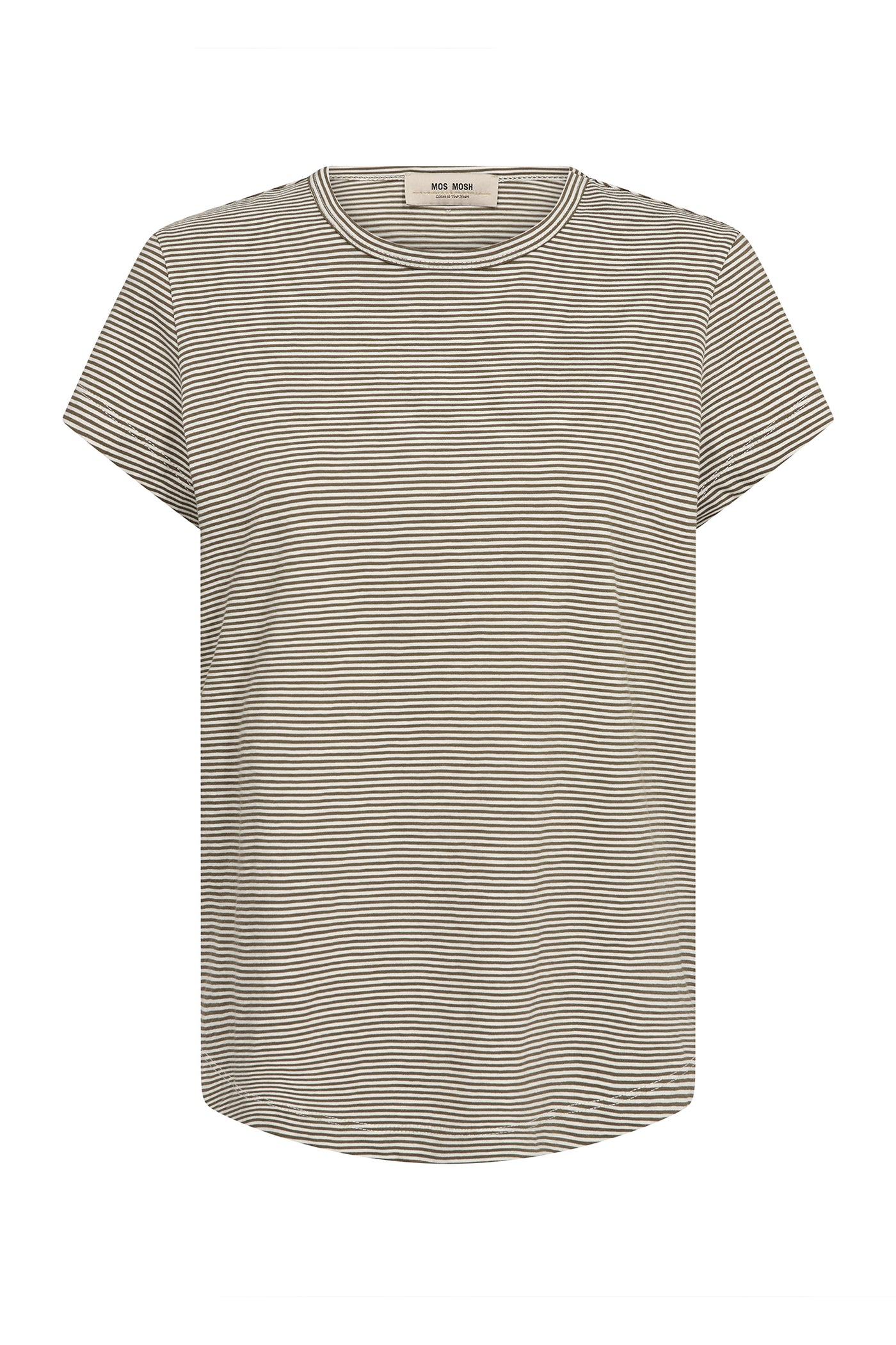 MMCampa O-SS Stripe Tee BURNT OLIVE - 178965