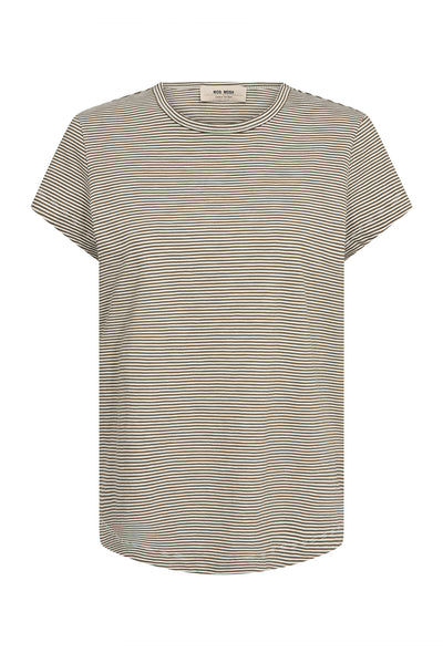 MMCampa O-SS Stripe Tee BURNT OLIVE - 178965 Thumbnail