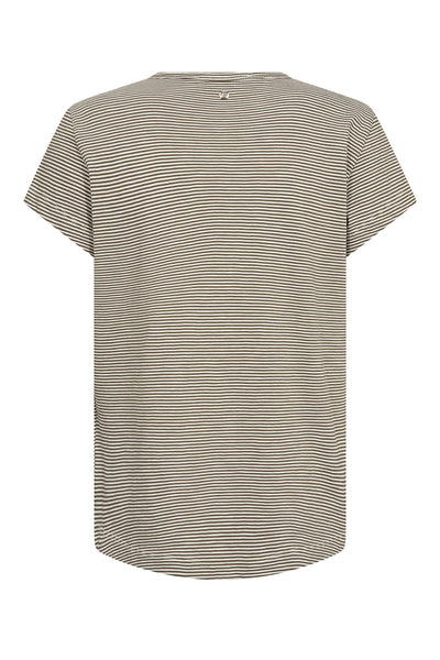 MMCampa O-SS Stripe Tee BURNT OLIVE - 178965 Thumbnail