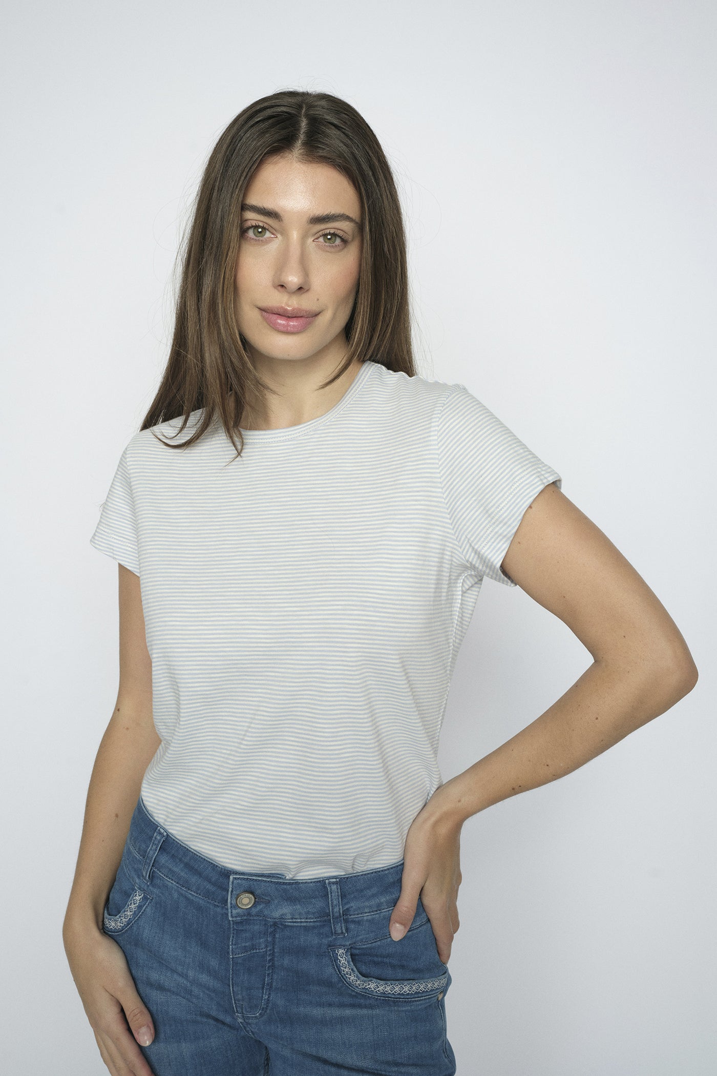 MMCampa O-SS Stripe Tee Skyway - 178965