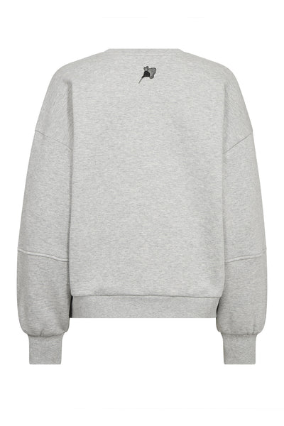 MMCandela O-LS Sweatshirt Grey Melange - 180700 Thumbnail