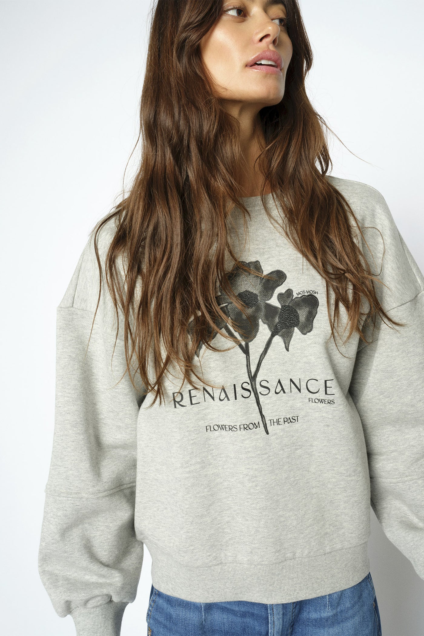 MMCandela O-LS Sweatshirt Grey Melange - 180700