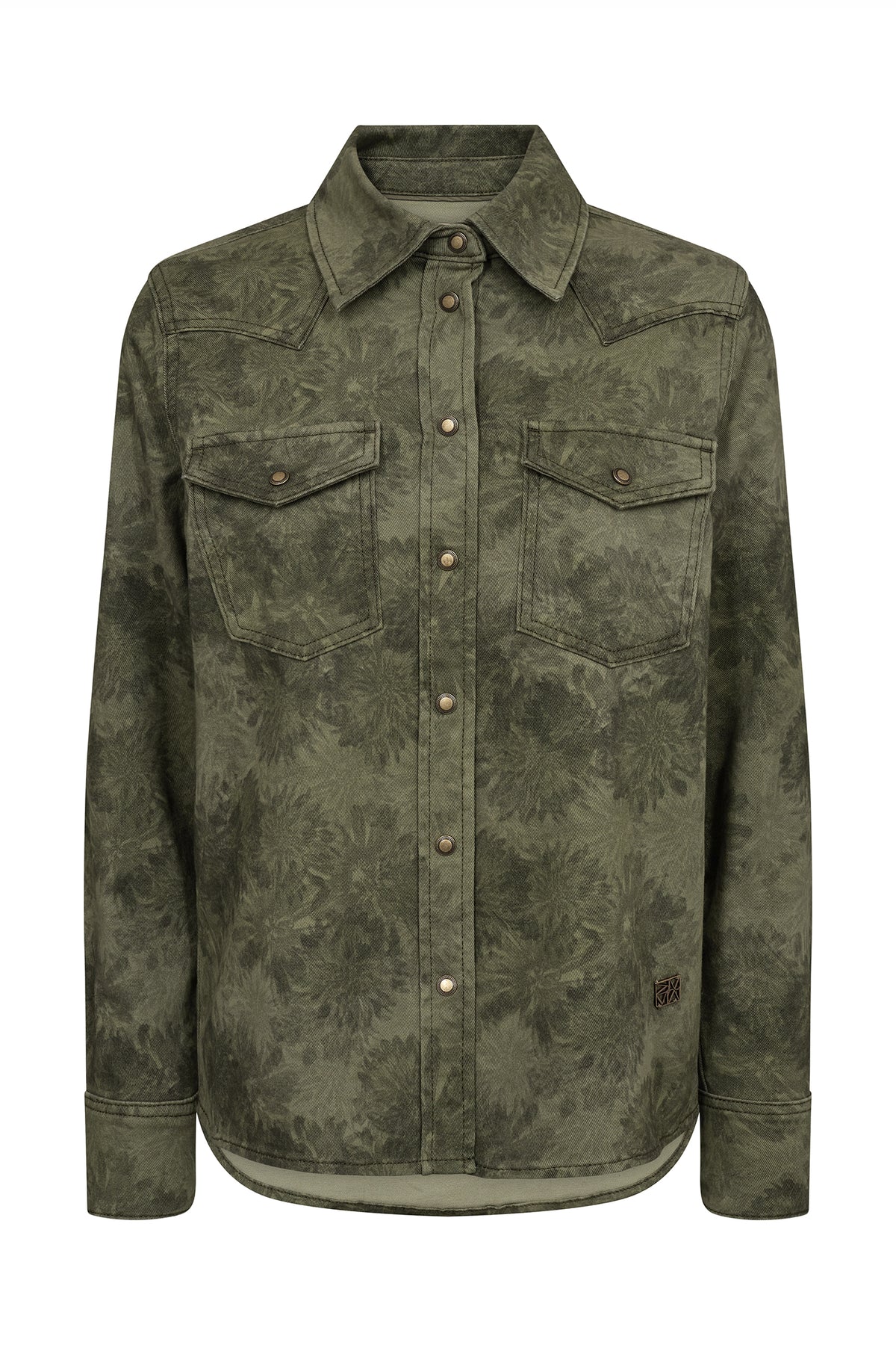 MMChristy Print Shirt Olive night - 175240