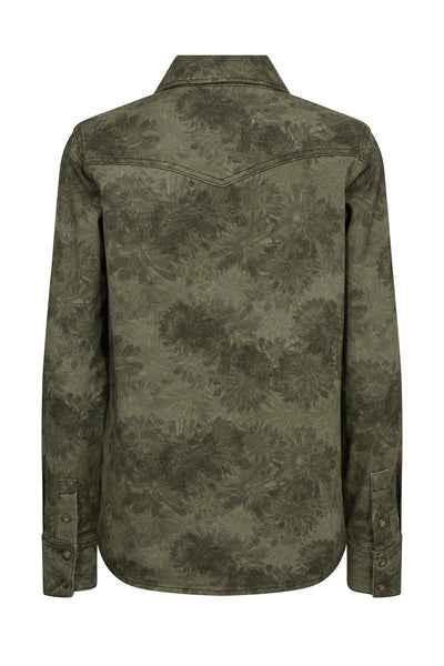 MMChristy Print Shirt Olive night - 175240 Thumbnail