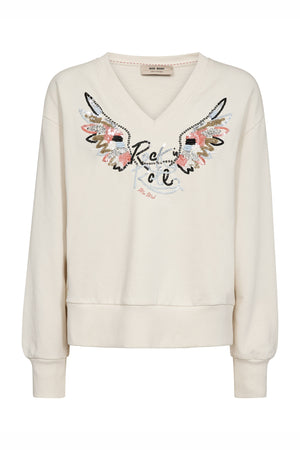 MMCosette V-LS Spring Sweatshi ECRU - 178020