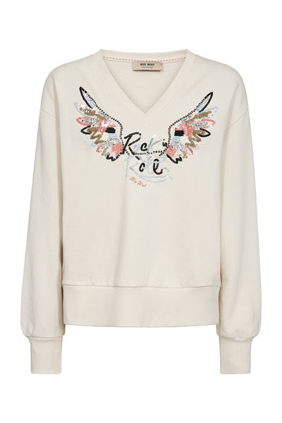 MMCosette V-LS Spring Sweatshi ECRU - 178020 Thumbnail