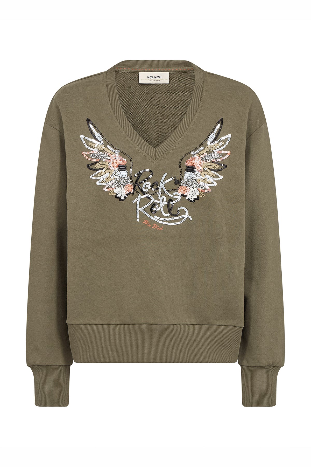 MMCosette V-LS Spring Sweatshi Olive night - 178020