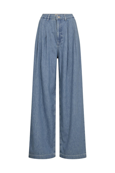 MMDagny Pleat Jeans Light Blue - 178590 Thumbnail