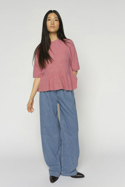 MMDagny Pleat Jeans Light Blue - 178590 Thumbnail