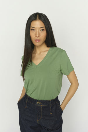MMDala V-SS Basic Tee Turf Green - 168510