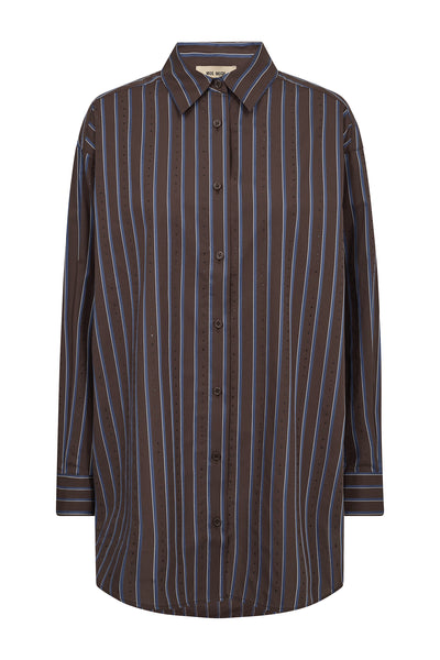 MMDanika Stripe Rhin Shirt Bracken - 175650 Thumbnail