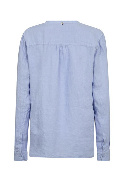 MMDanna Linen Blouse Brunnera Blue - 163720 Thumbnail