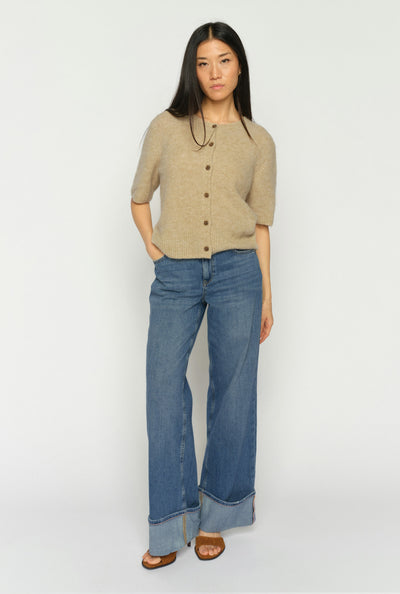 MMDara Turn-up Jeans Mid Blue - 178360 Thumbnail