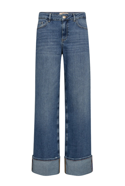 MMDara Turn-up Jeans Mid Blue - 178360 Thumbnail