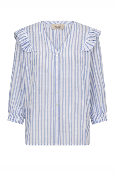 MMDebby Stripe Shirt Brunnera Blue - 177110 Thumbnail