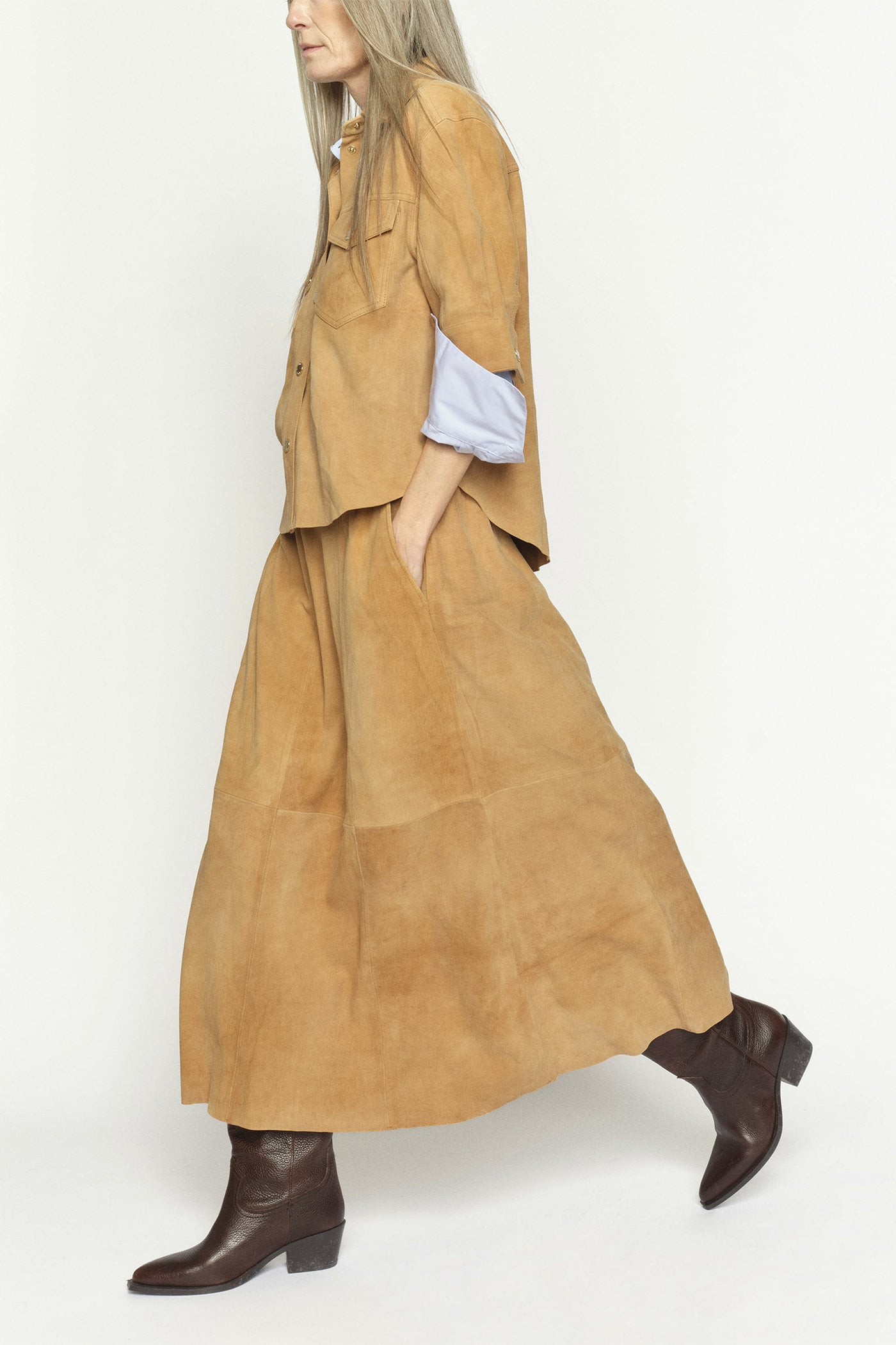 MMDeena Suede Skirt TAN - 177620