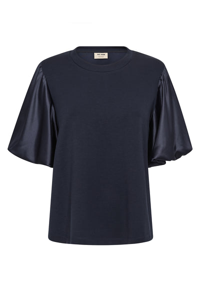 MMDuba O-SS Satin Sweatshirt Salute Navy - 180830 Thumbnail