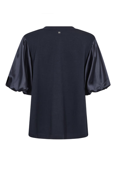 MMDuba O-SS Satin Sweatshirt Salute Navy - 180830 Thumbnail