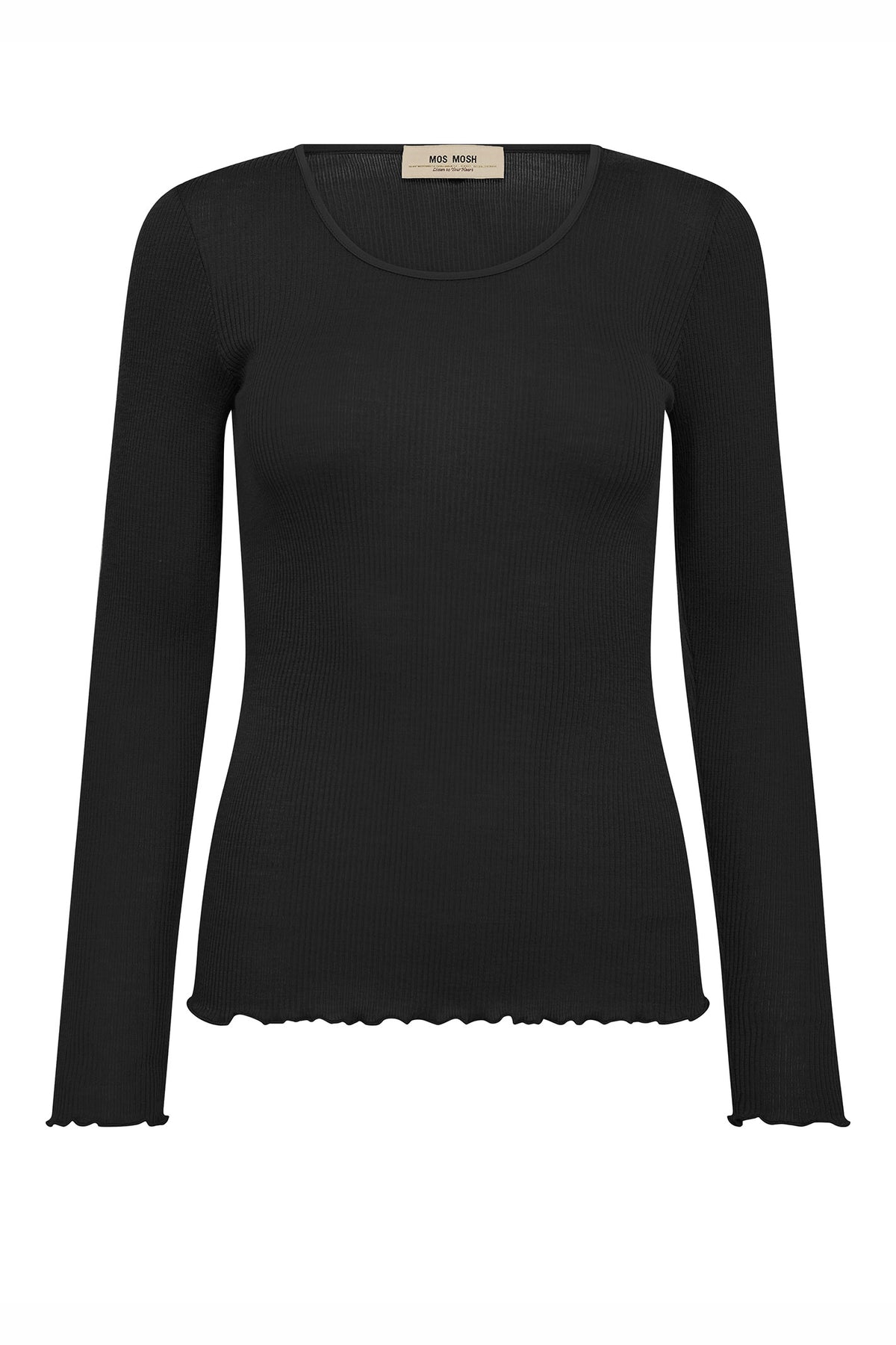MMElaine Seamless Silk O-LS Te Black - 176370