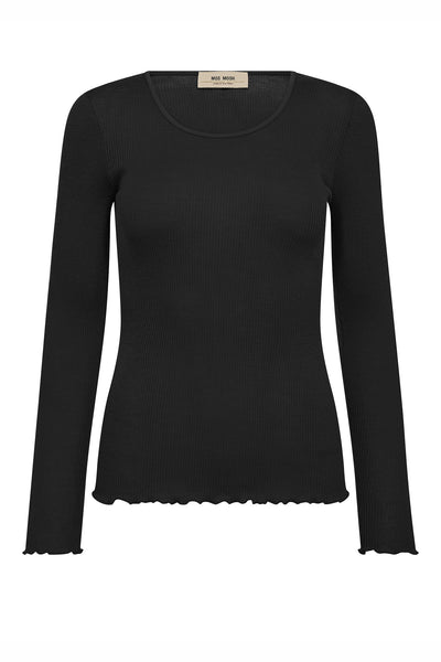 MMElaine Seamless Silk O-LS Te Black - 176370 Thumbnail