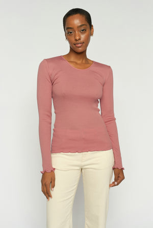 MMElaine Seamless Silk O-LS Te DUSTY ROSE - 176370