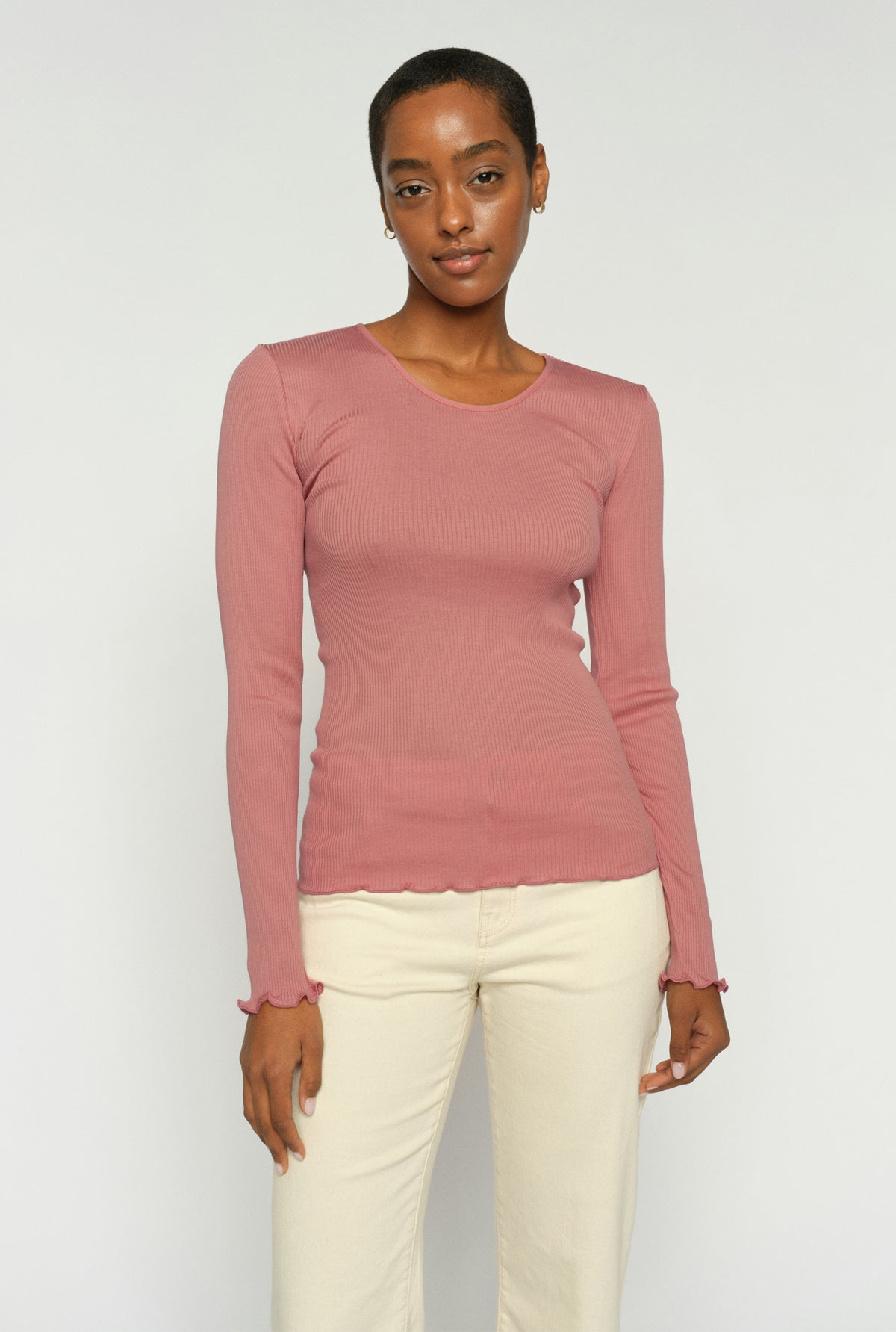 MMElaine Seamless Silk O-LS Te DUSTY ROSE - 176370