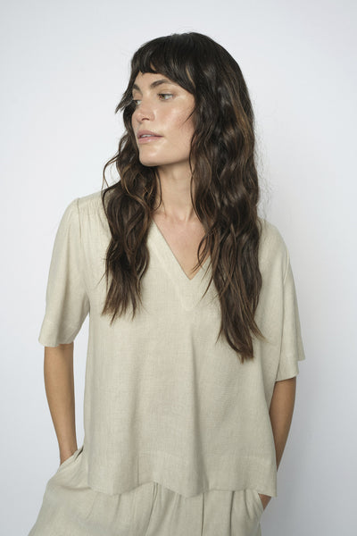 MMEliva Miri Blouse Clay - 179690 Thumbnail