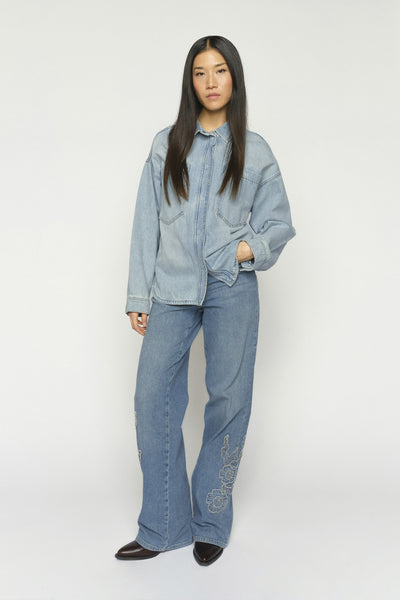 MMEmm Flower Shirt Light Blue - 178520 Thumbnail