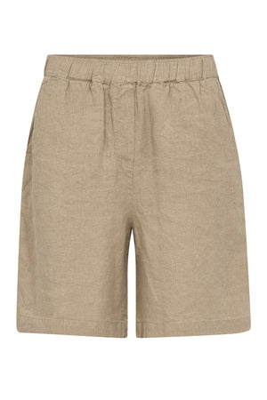 MMEmmie linen Bermuda Shorts Petrified Oak - 168480